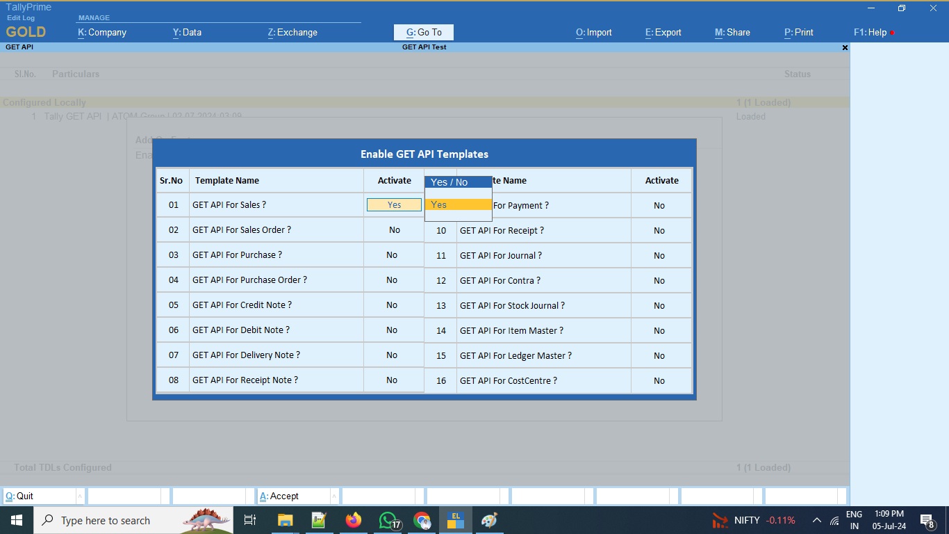 Enable API Module